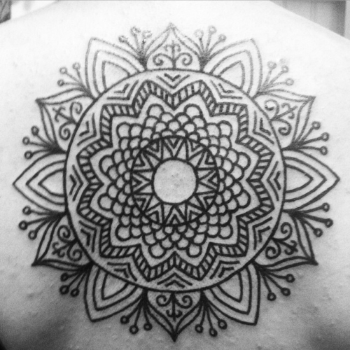 Threw this up on @zetus_lapetus_  last night. First mandala I've ever tattooed ✊ #comegetsome #smokemdead