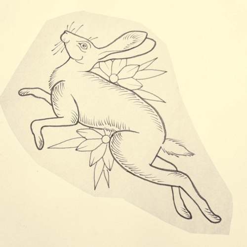 New drawing available to be tattooed. Cause jack rabbits are cool!