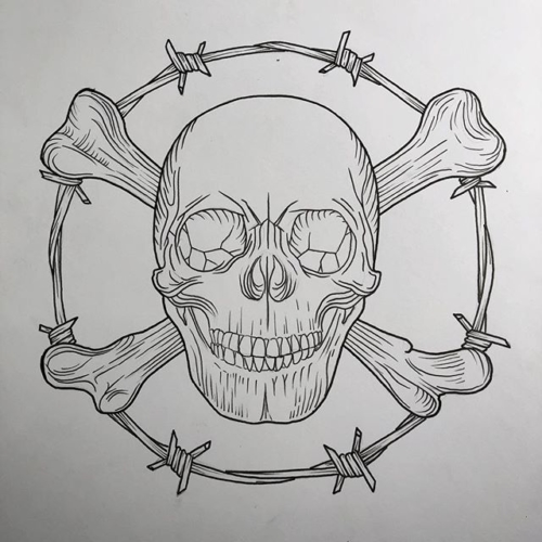 fine lines forever ☠️ #tattooapprentice #tattoodesign #penandink #blackworkillustrations #multiliner #inkwork #linework