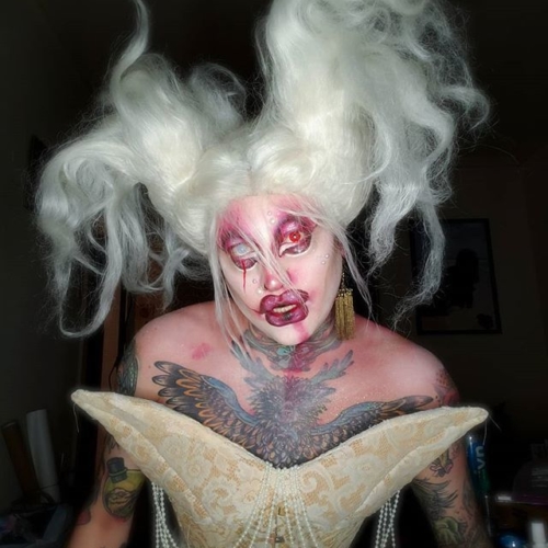 My @michael_hussar inspired lewk from when I did @queen.chicago the other week. 
#wednesdaywestwood #queerart #dragart #illustration #dragartist #dragperfection #dragbible #mua #worldofwonder #rpdr #dragart #michaelhussar