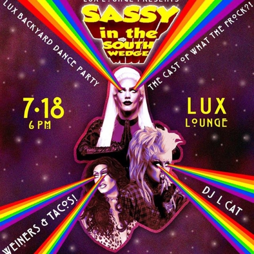 Join us at @luxlounge666 for Lux's backyard dance party and see some DAY TIME (6pm isbstill daytime to us) DRAG! We have some absolutely reDICKulous games, performances from myself, @kikis_korner_ and @veronicalace6925, and free Weiners & Tacos! (Maybe they are a dollar or soemthing IDK.) Starts at 6!